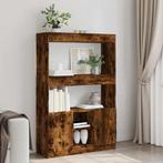 vidaXL Hoge kast 92x33x140 cm bewerkt hout gerookt, Verzenden, Nieuw, Overige houtsoorten