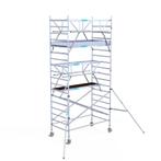 Euroscaffold steiger dubbele Voorloopleuning 135x250x6,2 WH, Verzenden, Nieuw, Rolsteiger of Kamersteiger, 5 meter of hoger