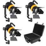 Falcon Eyes Bi-Color Mini LED Fresnel Set P-5AD-K3, Nieuw, Overige typen, Ophalen of Verzenden