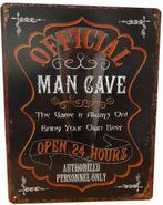 Official man cave reclamebord, Verzamelen, Merken en Reclamevoorwerpen, Verzenden, Nieuw