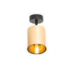 Moderne plafondspot zwart met goud - Lofty, Huis en Inrichting, Nieuw, Kunststof, Modern