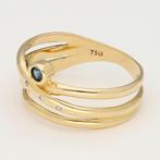Ring - 18 karaat Geel goud Saffier - Diamant, Nieuw