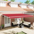 vidaXL Handmatige Uittrekbare Markies Rood 500x300 cm, Tuin en Terras, Zonneschermen, Verzenden, Nieuw