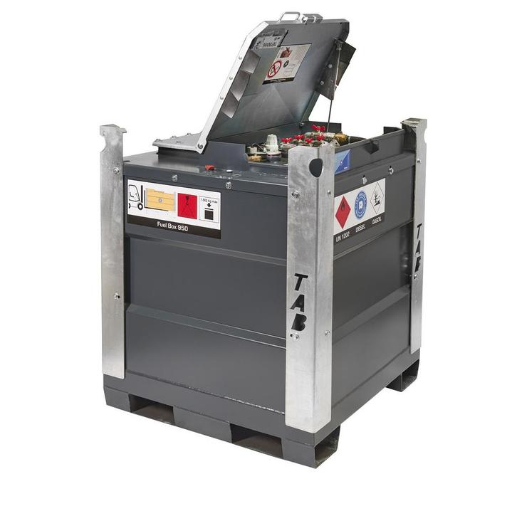 Dieseltank mobiel Fuel Box 950 liter + 230v pomp, Zakelijke goederen, Machines en Bouw | Pompen en Compressoren, Verzenden