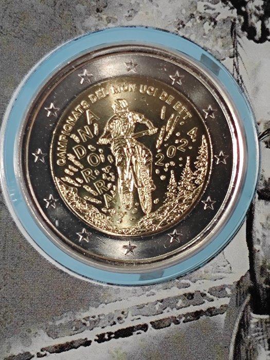 Andorra. 2 Euro 2024 Mountain bike + Sci (2 coincards), Postzegels en Munten, Munten | Europa | Euromunten