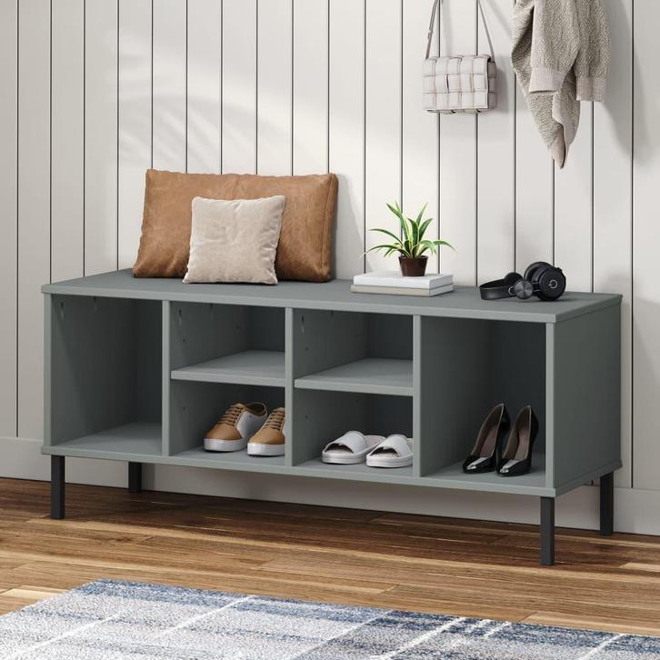 vidaXL Schoenenrek met metalen poten OSLO 106x35x45 cm, Huis en Inrichting, Kasten | Schoenenrekken, Nieuw, Verzenden