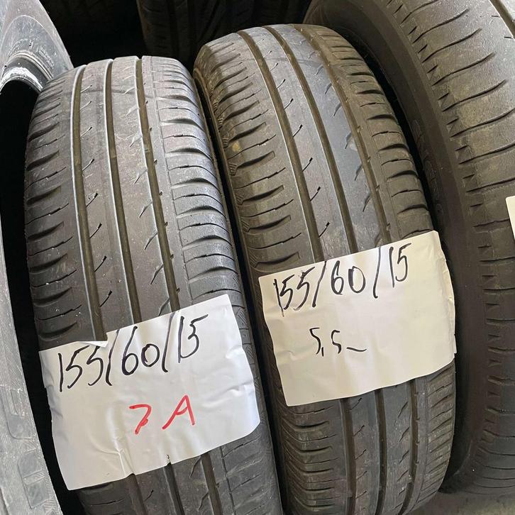 2 x Continental EcoContact 3 155-60-15 Zomerbanden 5,5mm, Auto-onderdelen, Banden en Velgen, 15 inch, Zomerbanden, 155 mm, Personenwagen