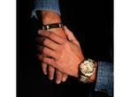 Guess Heren Guess heren stalen goldplated armband FRONTIERS, Verzenden, Zo goed als nieuw