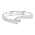 Ring - 18 karaat Witgoud - 0.09ct. tw. Diamant (Natuurlijk), Nieuw