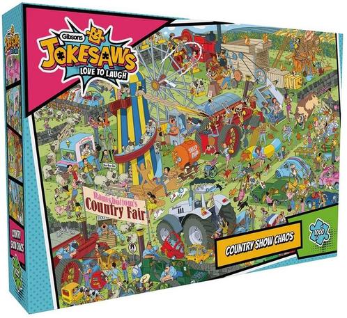 Jokesaws - Country Show Chaos Puzzel (1000 stukjes) |, Hobby en Vrije tijd, Denksport en Puzzels, Nieuw, Verzenden