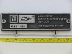 EisenbahnSchild Vereinigter Schienenfahrzeugbau der DDR B..., Ophalen of Verzenden, Nieuw, Overige typen