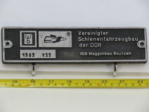 EisenbahnSchild Vereinigter Schienenfahrzeugbau der DDR B..., Verzamelen, Spoorwegen en Tramwegen, Overige typen, Nieuw, Ophalen of Verzenden
