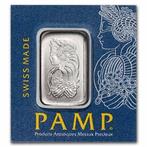 5 gram - Platina .999 - 5 x 1g PAMP Suisse Lady Fortuna, Postzegels en Munten, Edelmetalen en Baren