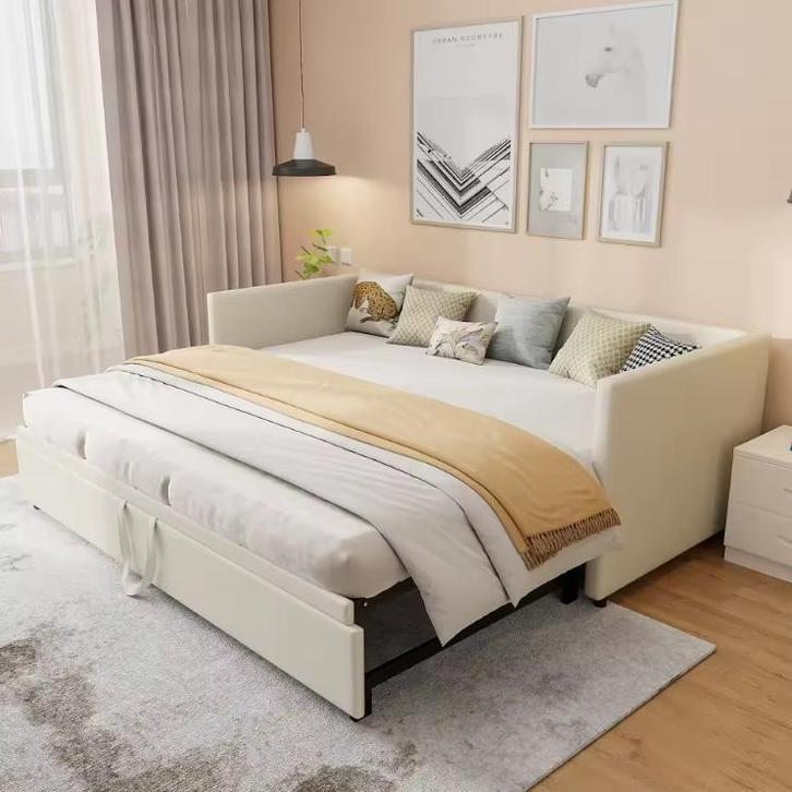 Pull-out Sofa Bed met Slatted Frame – 90/180 x 200 cm, Velve, Huis en Inrichting, Slaapkamer | Slaapbanken, Nieuw, Verzenden