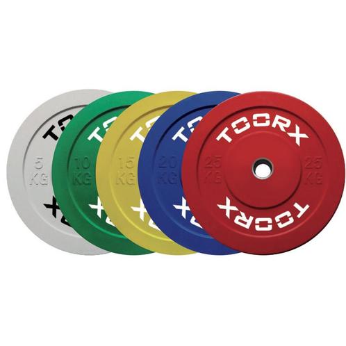 Toorx Fitness Bumper Plates - Challenge 10 kg - Groen, Sport en Fitness, Fitnessmaterialen, Nieuw, Verzenden