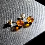 Amber Crystal Oorbellen met Studs – Echte BALTISCHE AMBER &, Antiek en Kunst
