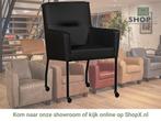Leren eetkamerstoel Lucky - Toledo Nero (zwart), Bohemian, Industrieel, Modern, Scandinavisch, Zwart, Nieuw, Leer