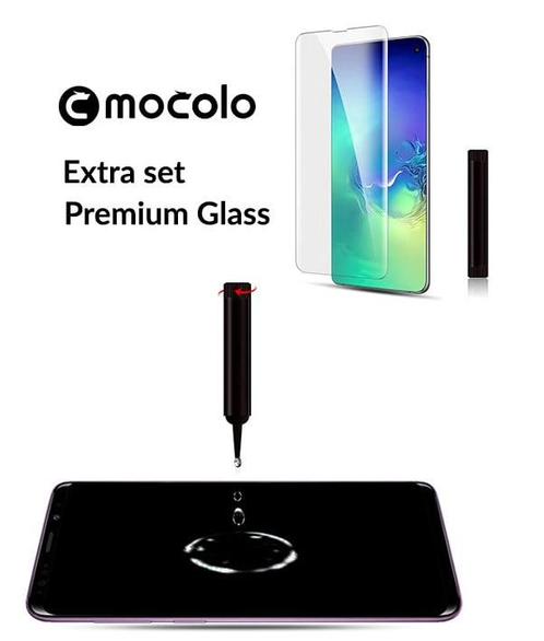 Galaxy S10 Plus Extra Set Premium Glass + Liquid Glue, Telecommunicatie, Mobiele telefoons | Hoesjes en Frontjes | Samsung, Nieuw