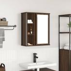 vidaXL Badkamerwandkast met spiegel 50x21x60 cm bruin, Huis en Inrichting, Tafels | Kaptafels, Verzenden, Nieuw
