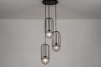 Rietveld Hanglampen - Zwart, Grijs - Glas, Metaal, Verzenden, Nieuw