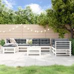 vidaXL 8-delige Loungeset massief grenenhout wit, Verzenden, Nieuw, 8 zitplaatsen, Loungeset