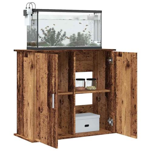 vidaXL Aquariumstandaard 81x36x73 cm bewerkt hout oud, Dieren en Toebehoren, Overige Dieren-accessoires, Nieuw, Verzenden