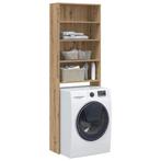 vidaXL Wasmachinekast 64x24x190 cm artisanaal eikenkleur, Witgoed en Apparatuur, Wasmachines, Verzenden, Nieuw