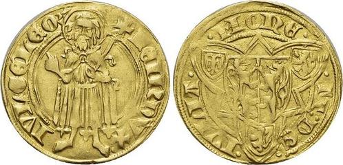 Goudgulden Juelich Reinald 1402-1423, Postzegels en Munten, Munten | Europa | Niet-Euromunten, Verzenden