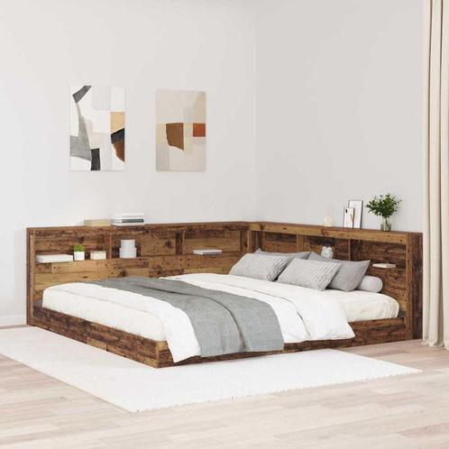 vidaXL Opberghoofdbord met plank Oud hout 200 cm Bewerkt, Huis en Inrichting, Slaapkamer | Bedden, Bruin, Nieuw, Hout, Verzenden