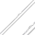 Zilveren platte schakel ketting 3,2 mm, Verzenden, Nieuw, Zilver