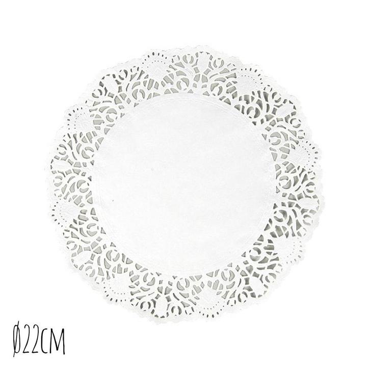 Taartrand Ø22cm Wit 250 stuks, Hobby en Vrije tijd, Taarten en Cupcakes maken, Nieuw, Verzenden