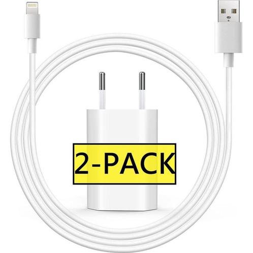 Voordeelverpakking iPhone Lightning Oplaadkabel | 2 Meter |, Telecommunicatie, Mobiele telefoons | Telefoon-opladers, Ophalen of Verzenden