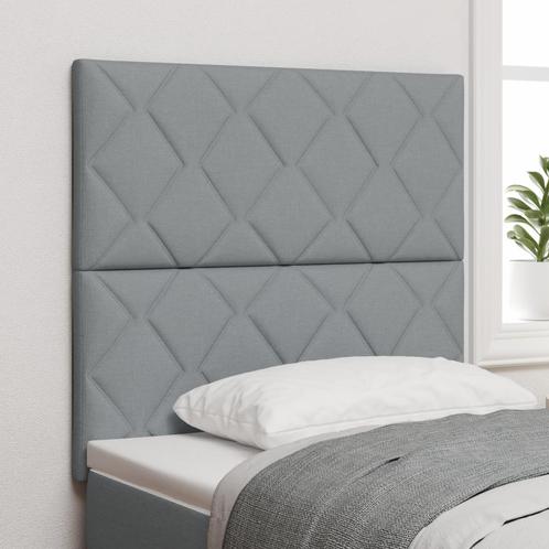 vidaXL Hoofdbord Diamant Blokken Ontwerp Lichtgrijs 100 cm, Huis en Inrichting, Slaapkamer | Bedden, Nieuw, Stof, Verzenden