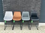 Lina® Vegas - Velvet Eetkamerstoelen - Set van 2 - OP=OP, 5 krukken of meer, Met voetsteun, 60 tot 90 cm, Nieuw