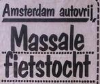 Poster over fietstocht voor een autovrij Amsterdam (Posters), Verzenden, Nieuw, Overige onderwerpen, Met lijst