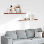 vidaXL Wandplank met plank 2 pcs Rood 115 x 9 x 3 cm Bewerkt, Huis en Inrichting, Woonaccessoires | Wandplanken en Boekenplanken