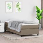 vidaXL Boxspring bed 90x190 cm stof taupe, Huis en Inrichting, Slaapkamer | Bedden, 90 cm, Eenpersoons, Verzenden, Nieuw