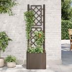vidaXL Plantenbak hoog met latwerk en zelfbewateringssysteem, Kunststof, Verzenden, Minder dan 60 cm, Nieuw