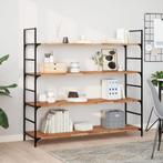 vidaXL Wandschappen 3 st zwevend olieafwerking 160x40x2 cm, Huis en Inrichting, Woonaccessoires | Wandplanken en Boekenplanken