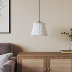vidaXL Plafondlampenkap Ø15x12 cm wicker wit, Huis en Inrichting, Lampen | Lampenkappen, Verzenden, Nieuw, Wit