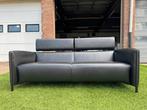 Bankstel  LEOLUX GONCHAROV design 3 zits bank zwart leer, Design, Driepersoons, Rechte bank, Leer