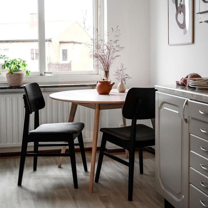 Naturel houten eettafel | Ronde eetkamertafel | ø115 cm, Huis en Inrichting, Tafels | Eettafels, 50 tot 100 cm, 100 tot 150 cm