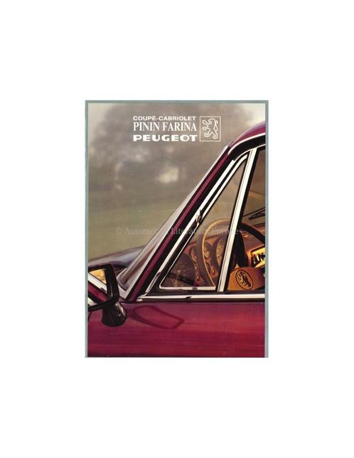 1982 PEUGEOT 504 PININFARINA COUPÉ / CABRIOLET BROCHURE, Boeken, Auto's | Folders en Tijdschriften, Peugeot