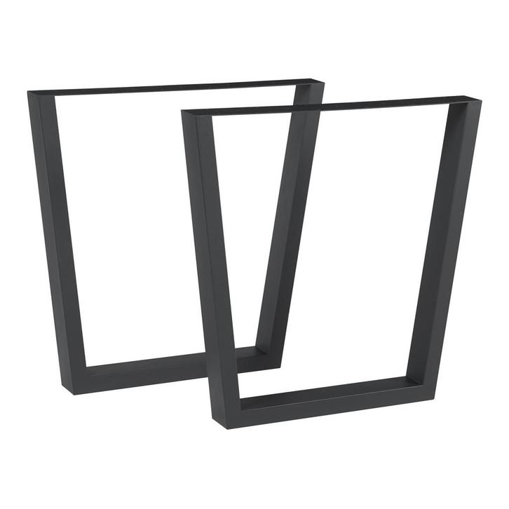 Stalen onderstel Lalling set van 2 tafelpoot 72x55/75 cm zwa, Huis en Inrichting, Tafelonderdelen, Verzenden