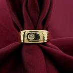 Gouden zegelring met zirconia | Heren (vintage, heren ring), Gebruikt, Overige kleuren, 20 of groter, Heer