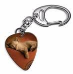 Plectrum ketting of sleutelhanger met kitten kat op gitaar, Ophalen of Verzenden, Nieuw