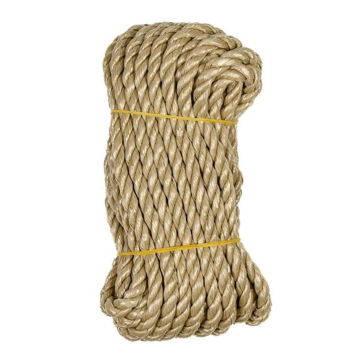 Benson Sterk polypropyleen touw - 8 mm x 10 meter - beige, Doe-het-zelf en Verbouw, IJzerwaren en Bevestigingsmiddelen, Nieuw