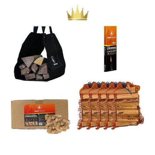 Aanmaakpakket Premium, Tuin en Terras, Haardhout, Blokken, Minder dan 3 m³, Overige houtsoorten, Ophalen of Verzenden