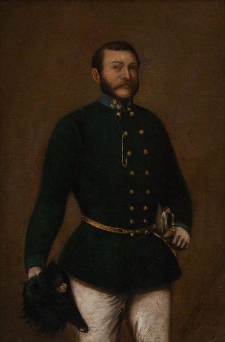Oostenrijkse school (XIX) - Portrait of an Austrian Soldier, Antiek en Kunst, Kunst | Schilderijen | Klassiek