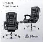 Ergonomische Directiestoel met Voetensteun PU-leer, Verzenden, Nieuw